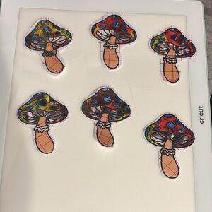 Colorful Mushroom Stickers